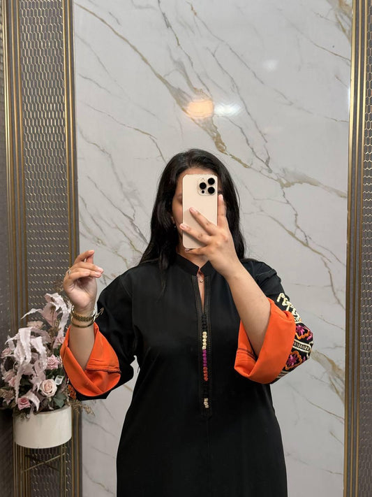 caftan femme en crepe